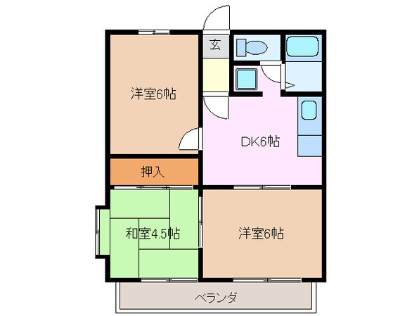 伊勢松本駅 徒歩7分 2階の物件間取画像